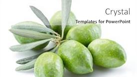  Presentation with green leaves - PPT theme enhanced with green-natural-olives-with-leaves background and a white colored foreground