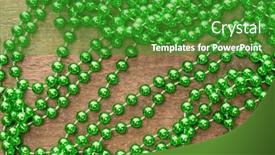  Presentation with green - PPT theme enhanced with green-necklace-preparing-for-st background and a shamrock green colored foreground