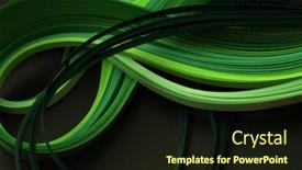  Presentation with green paper texture - PPT layouts enhanced with green-neon-color-strip-wave background and a  colored foreground
