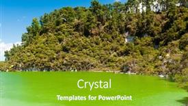  Presentation with green lake - Slide set enhanced with green-ngakoro-lake-in-waiotapu background and a shamrock green colored foreground