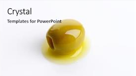  Presentation with olive green - Audience pleasing PPT theme consisting of green olive in fresh olive backdrop and a pink colored foreground