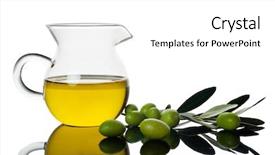  Presentation with extra virgin olive oil - Presentation theme enhanced with extra virgin olive oil background and a white colored foreground