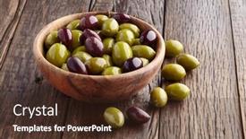  Presentation with green - PPT theme consisting of green-olives-and-kalamata-olives background and a tawny brown colored foreground