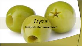  Presentation with guava fruits fresh green fruit - Slide deck featuring green olives fruits isolated background and a gold colored foreground