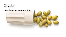  Presentation with white green - Cool new slide deck with green olives on white background backdrop and a  colored foreground