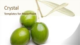  Presentation with chemistry leaves green leaf - PPT layouts having green olives with leaves isolated background and a cream colored foreground