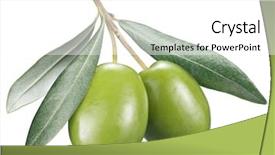  Presentation with paths - Beautiful PPT layouts featuring green olives with leaves backdrop and a white colored foreground