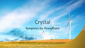  Presentation with windmill - Slide deck with green orange - windmill background and a light blue colored foreground