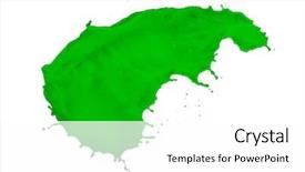  Presentation with splash - Amazing presentation theme having green paint splash isolated backdrop and a white colored foreground