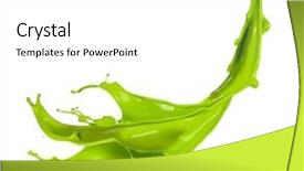  Presentation with splash - Slide set having green paint splash isolated background and a white colored foreground