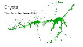  Presentation with splash - Audience pleasing presentation theme consisting of green-paint-splash-isolated backdrop and a white colored foreground