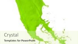  Presentation with white green - Slide deck enhanced with green-paint-splash-isolated background and a blonde colored foreground