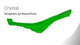  Presentation with white green - PPT theme consisting of green-paint-splash-isolated background and a white colored foreground