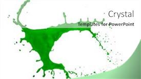  Presentation with white green - Slide set enhanced with green-paint-splash-isolated background and a white colored foreground