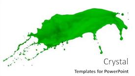  Presentation with white green - Presentation theme enhanced with green-paint-splash-isolated background and a white colored foreground