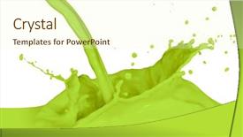  Presentation with green gold and white - PPT layouts having green paint splashing on white background and a  colored foreground