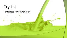  Presentation with white and green generic - Amazing slides having green paint splashing on white backdrop and a  colored foreground