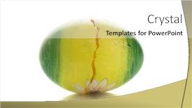  Presentation with crack - PPT layouts consisting of green-painted-easter-egg background and a white colored foreground