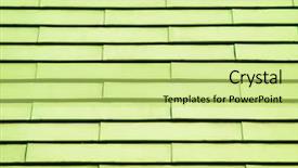  Presentation with shingles roof - Presentation theme featuring green painted tin roof shingles background and a yellow colored foreground