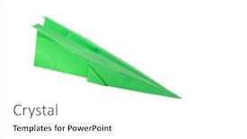  Presentation with aircraft - Colorful PPT theme enhanced with green-paper-aircraft-paper-plane backdrop and a white colored foreground
