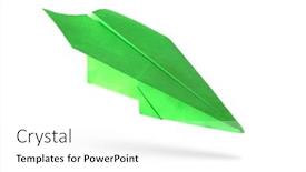  Presentation with aircraft - PPT theme having green-paper-aircraft-paper-plane background and a white colored foreground