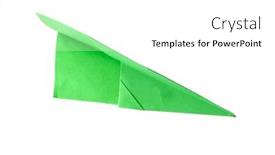  Presentation with aircraft - Theme featuring green-paper-aircraft-paper-plane background and a white colored foreground