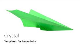  Presentation with aircraft - Slides enhanced with green-paper-aircraft-paper-plane background and a white colored foreground