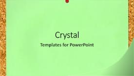  Presentation with noticeboard - Colorful slides enhanced with green paper cork noticeboard backdrop and a mint green colored foreground