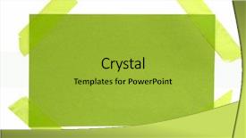  Presentation with sketch pad note book paper - PPT theme having green paper note with green background and a yellow colored foreground