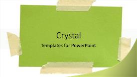  Presentation with sketch pad note book paper - Beautiful presentation featuring green paper note with sticky backdrop and a yellow colored foreground