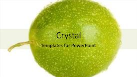  Presentation with passion fruit - Audience pleasing slide deck consisting of green passion fruit isolated on white backdrop and a gold colored foreground