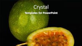  Presentation with passion fruit - PPT theme featuring green-passion-fruit-isolated background and a black colored foreground