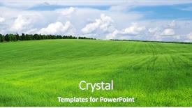  Presentation with blue green - PPT layouts featuring green pastures - field and blue sky background and a tawny brown colored foreground