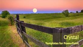  Presentation with kentucky - Amazing slides having green pastures - moonrise in kentucky backdrop and a tawny brown colored foreground