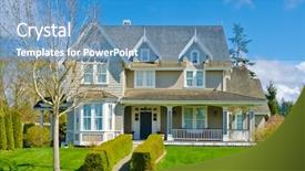  Presentation with green luxury fashion - Amazing PPT theme having green path in vancouver canada backdrop and a  colored foreground