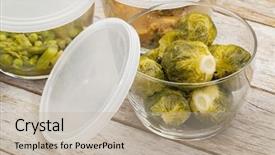  Presentation with green glass - Cool new slide deck with green pea stored in glass backdrop and a mint green colored foreground