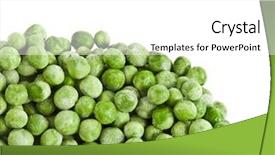  Presentation with white green - Cool new presentation theme with green peas isolated on white backdrop and a white colored foreground