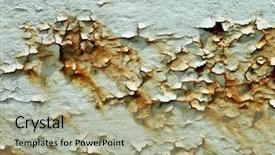  Presentation with paint - Cool new PPT layouts with green peeling paint close up backdrop and a mint green colored foreground