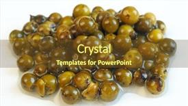  Presentation with green - Colorful slide deck enhanced with green peppercorns in brine backdrop and a  colored foreground