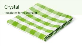  Presentation with tablecloth - Slide deck consisting of cracked weathered green and blue background and a ocean colored foreground