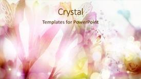  Presentation with pink green - Audience pleasing presentation theme consisting of green pink - beautiful flowers made with color backdrop and a lemonade colored foreground