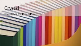  Presentation with rainbow - Cool new presentation theme with green pink - close-up of curve aligned backdrop and a lemonade colored foreground