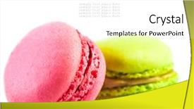  Presentation with colorful - Colorful theme enhanced with green pink - colorful macaroons isolated on white backdrop and a white colored foreground