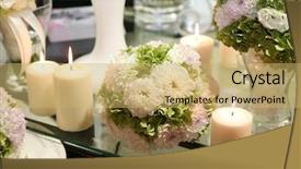  Presentation with flower wedding - Cool new presentation with green pink - flower and candle decoration backdrop and a yellow colored foreground