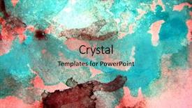  Presentation with pink green - Slide deck consisting of green pink and brown watercolors background and a teal colored foreground