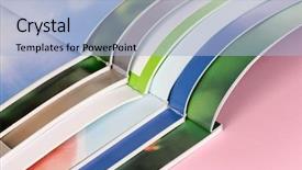  Presentation with magazines - Presentation having  background and a  colored foreground