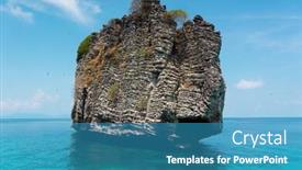  Presentation with green earth - Audience pleasing slides consisting of green pinnacle heaven on earth backdrop and a teal colored foreground