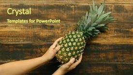  Presentation with rustic - Amazing slides having green pinneaple on a rustic backdrop and a tawny brown colored foreground