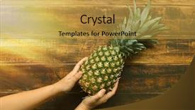 Presentation with rustic - Audience pleasing presentation theme consisting of green pinneaple on a rustic backdrop and a  colored foreground