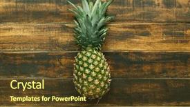  Presentation with rustic - Slides featuring green pinneaple on a rustic background and a tawny brown colored foreground